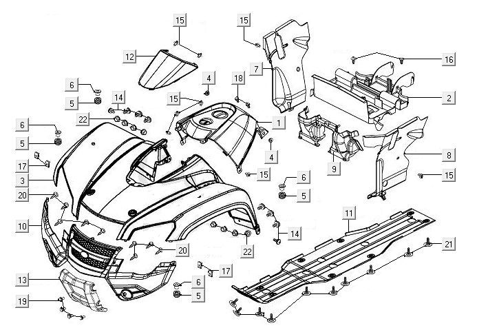 Capots avant MXU 400