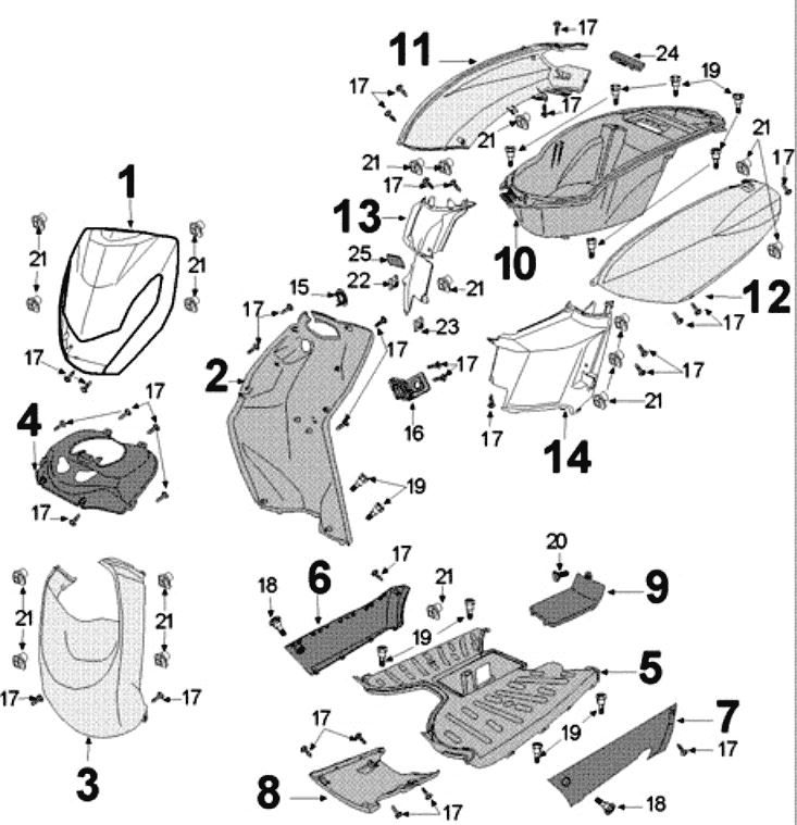 Pour placage Peugeot Kisbee satin flash original euro4