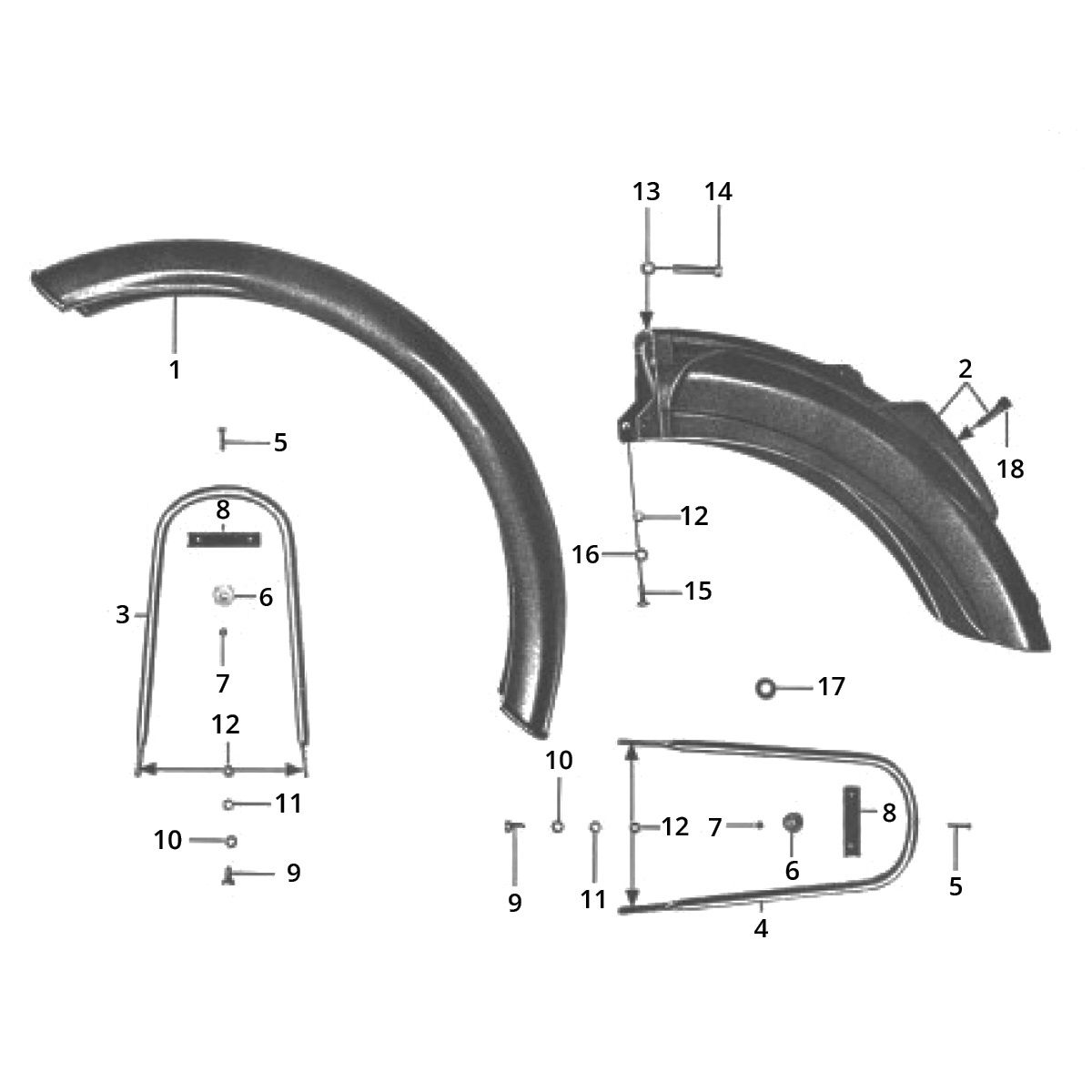 Support frontal et barrière Zundapp C50 Sport 517-21LA