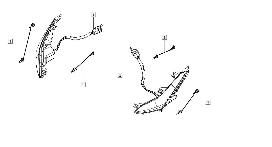 clignotants avant Kymco People S 50i E4 Bleu