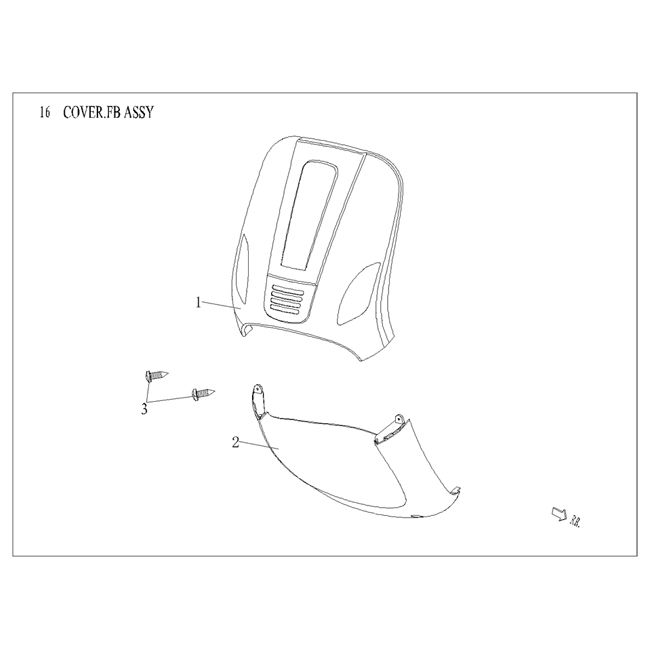 Tablier avantnoir mat Agm Vx50 plus
