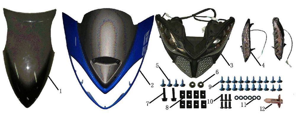 Clignotants de capot avant China Touring rouge