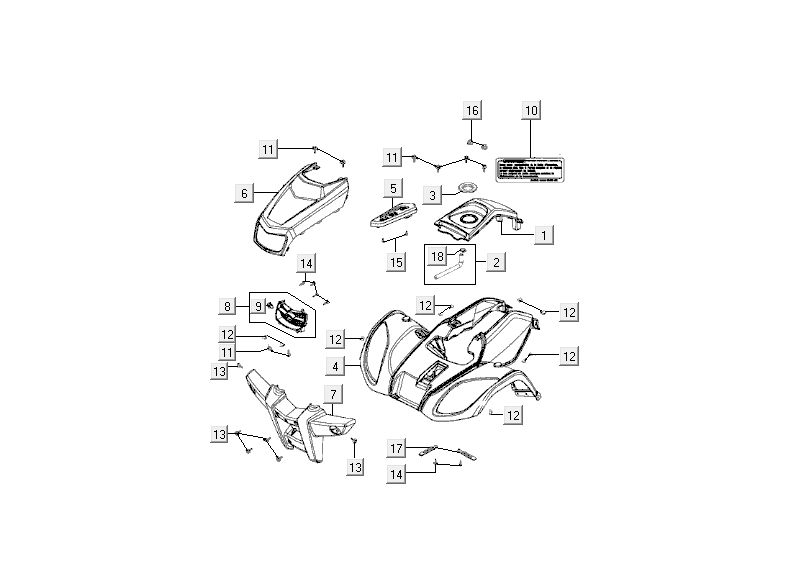 Capot avant Kymco MXU 50