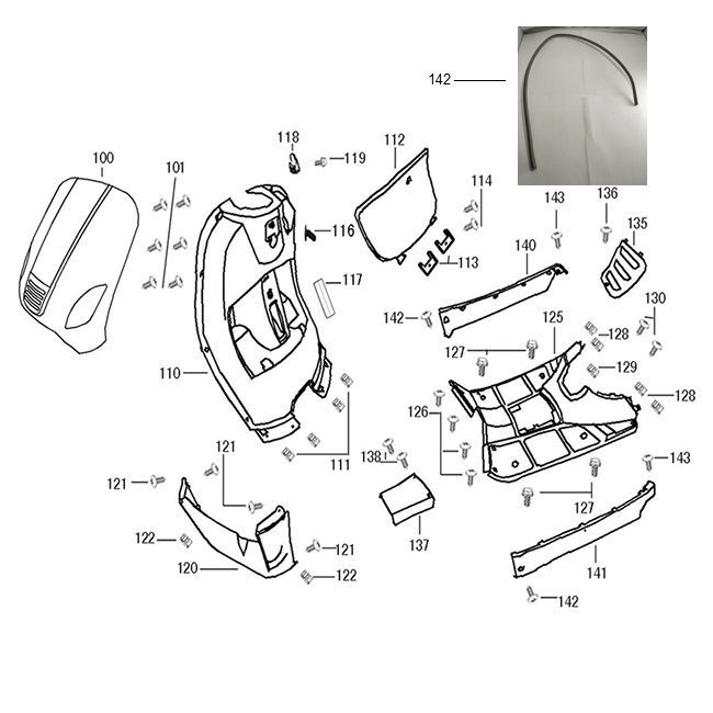 Voorkap - Beenschild - Zijskirts AGM VX50i
