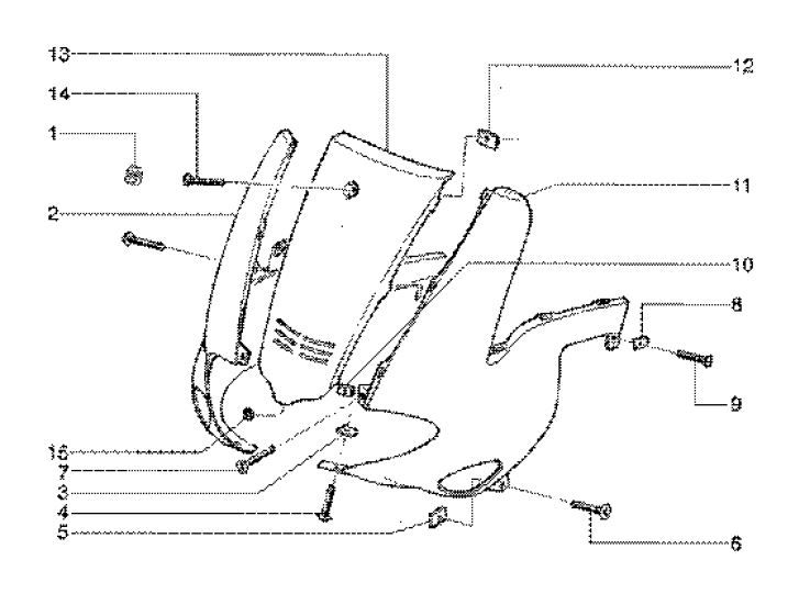 Capot avant Gilera Runner 180cc FXR 2 temps