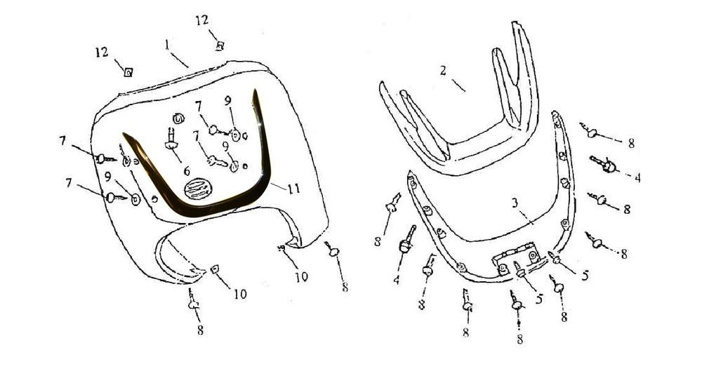 Capot avant Turbho RG50 crème