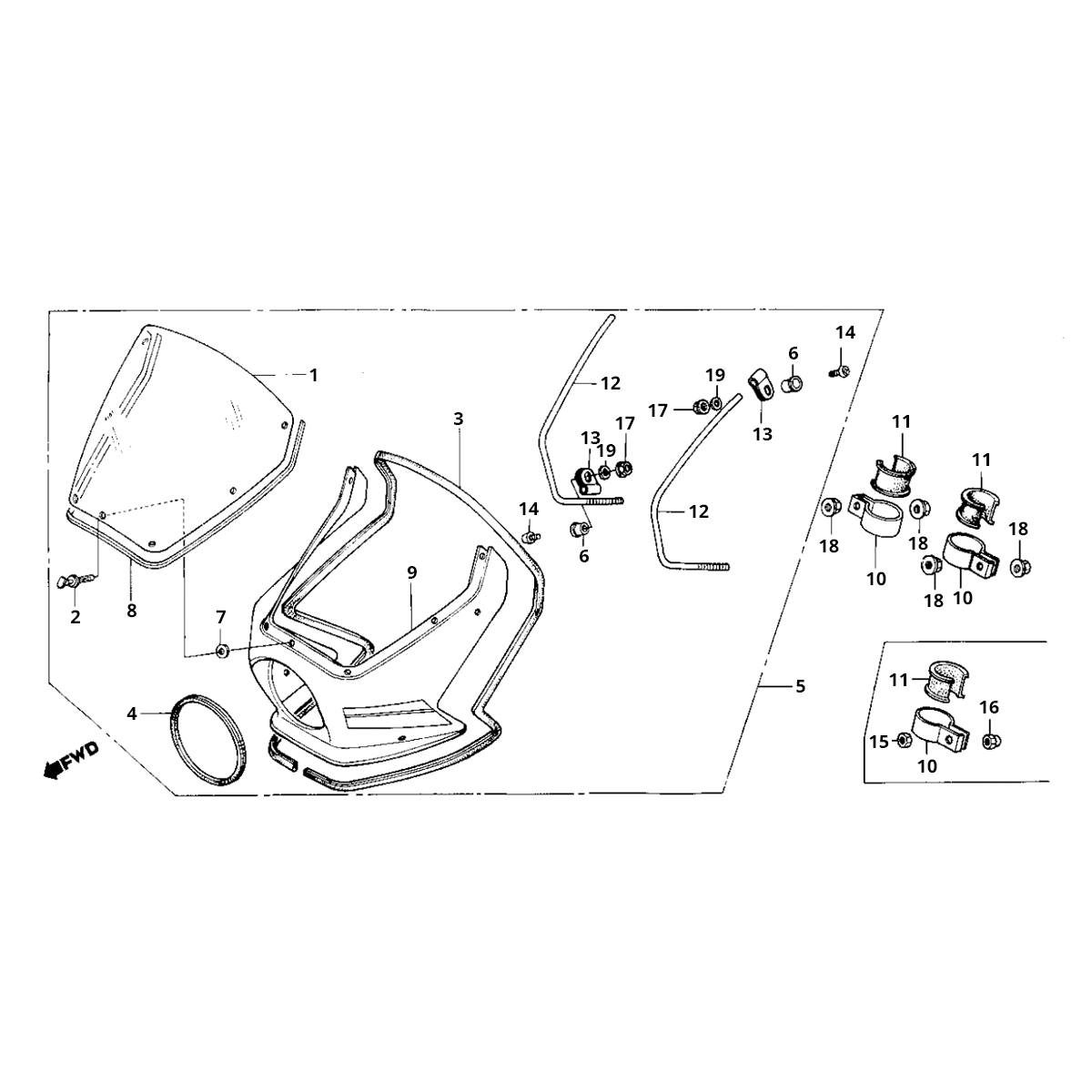 Carénage avant Honda MB50/MB80