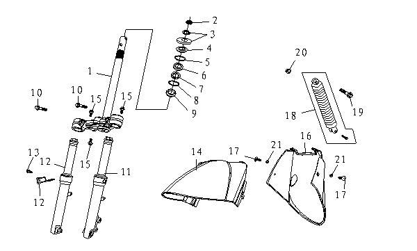 Garde-boue de fourche avant China Fashion blanc