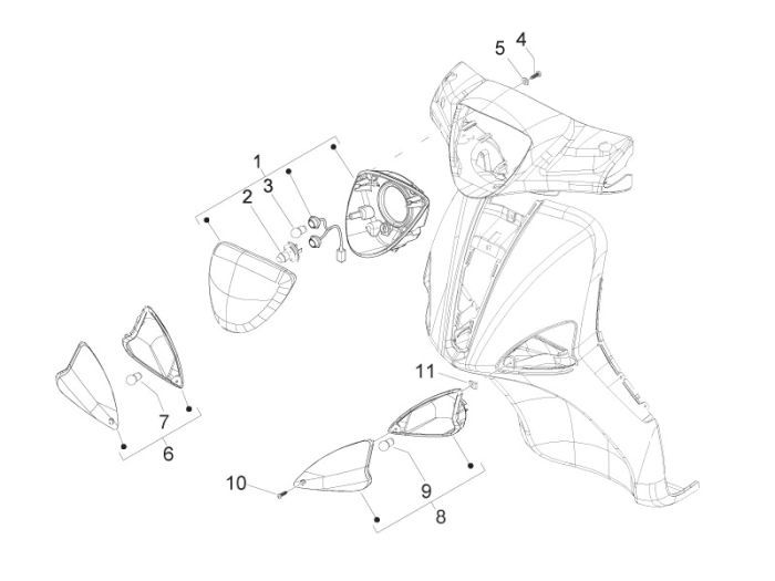 Clignotants Piaggio Liberty 4 temps