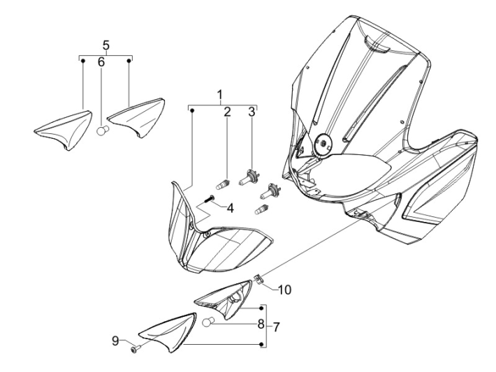 Feux avant - Clignotants Gilera Runner 50 SP 2010-2017