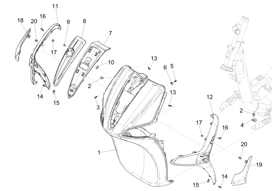 Plaque avant Piaggio Liberty 50 4 temps (IGET euro 5)