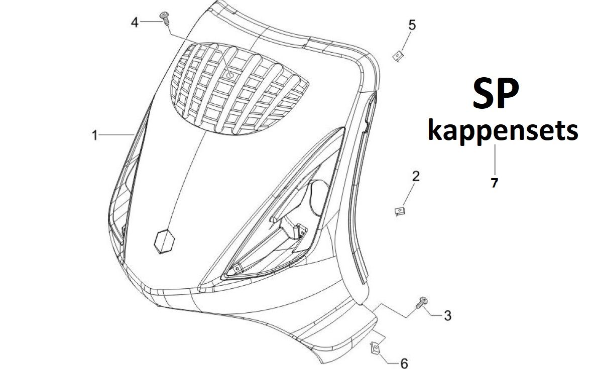 Fermeture éclair avant Piaggo 4 temps (injection euro4 IGET) noir brillant