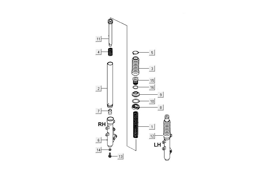 patte avant Kymco Grand Dink 2 temps Silver