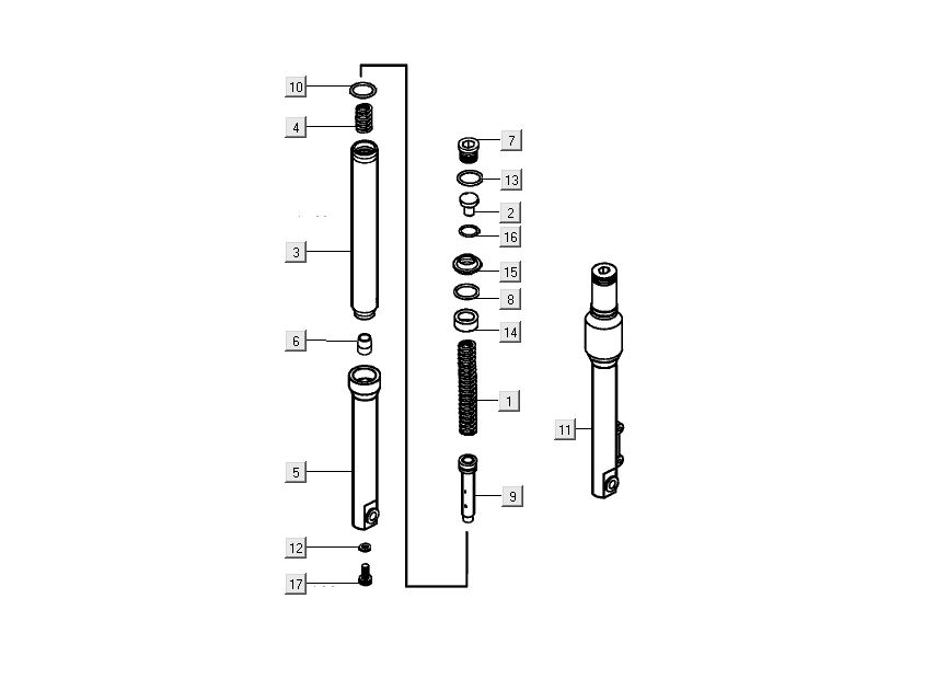patte avant Kymco People S 4 temps Gris foncé