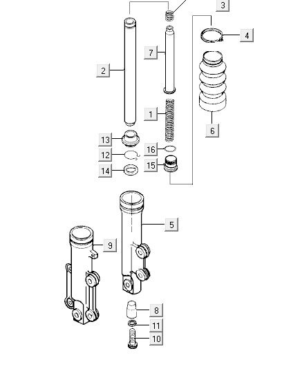 Pied avant Kymco Yup 2t ac rouge