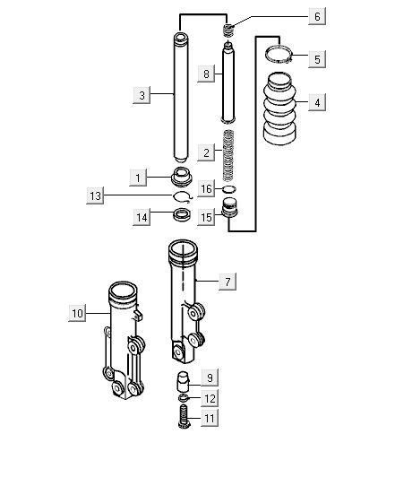 Pied avant Kymco ZX 2t ac blue limited