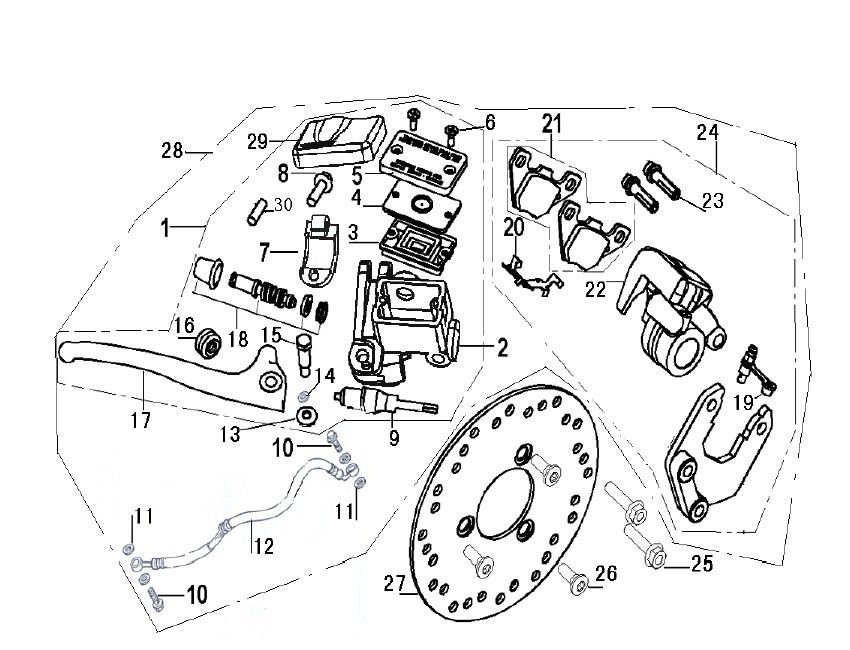 Frein avant Generic Ideo noir 2010 2 temps 25
