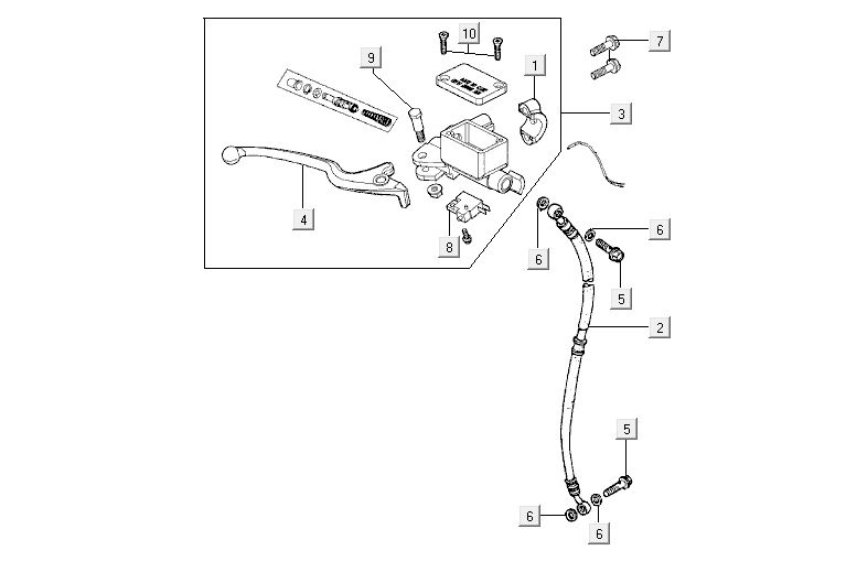 Frein avant Kymco Agility 12' 4 temps argent