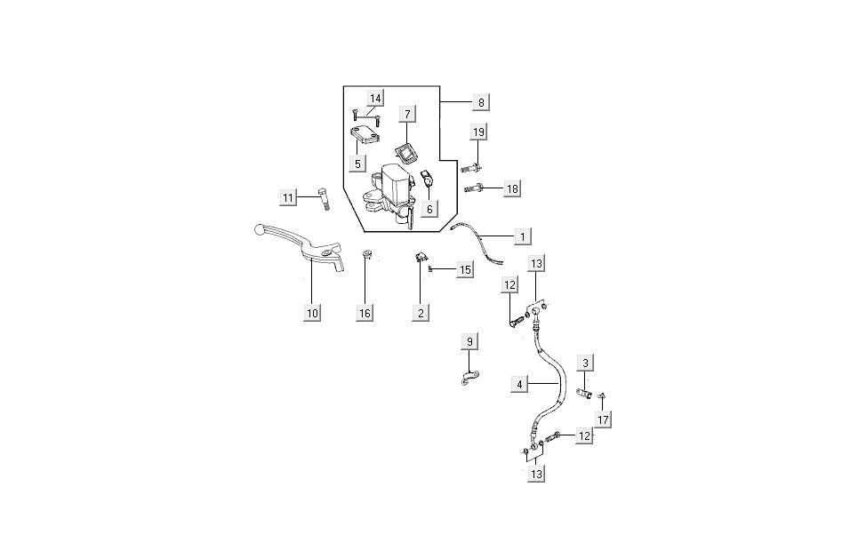 Frein avant Kymco New Sento 4 temps 50i noir