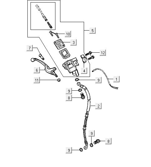 Frein avant Kymco Vitality 2t ac blue