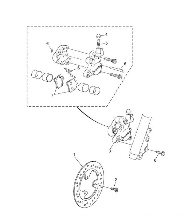 Frein avant Yamaha Jog-R LC 2 temps