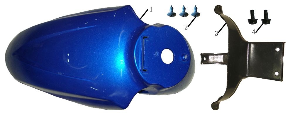 Garde boue avant China Touring bleu