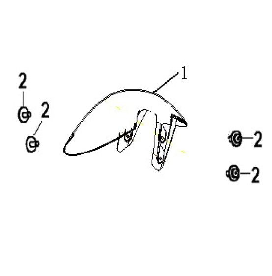 Garde boue avant Generic Ideo bleu 2010 2 temps