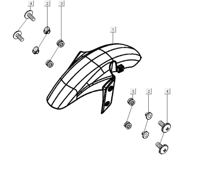 Garde boue avant Kymco K-Pipe 125cc