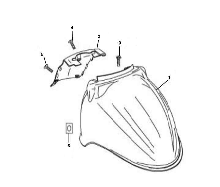 Garde-boue avant Rover Fun 4 temps