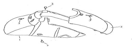 Garde boue avant Turbo RG50 125cc