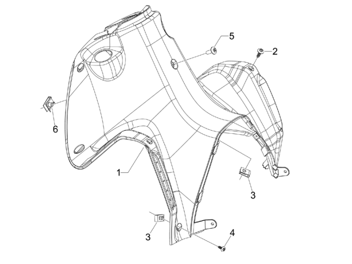 Coque avant - Plaque anti-protection Gilera Runner 50 SP 2010-2017
