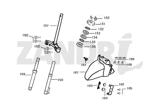 Garde-boue avant Santini Capri rouge