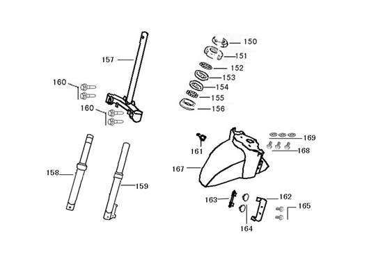 Garde-boue avant AGM VX50 vert mat