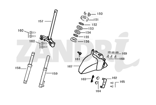 Garde-boue avant BTC Riva Sport bleu foncé