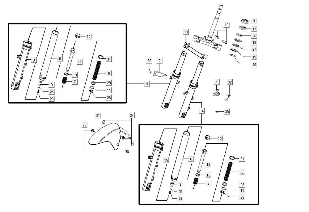 fourche avant AGILITY CITY 16 4T 125