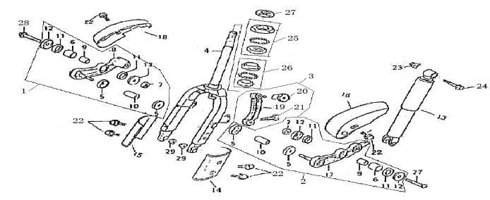 Fourche avant AGM GT champagne