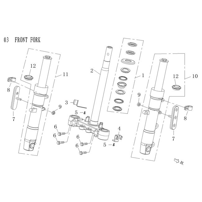 Fourche avant Agm Qube