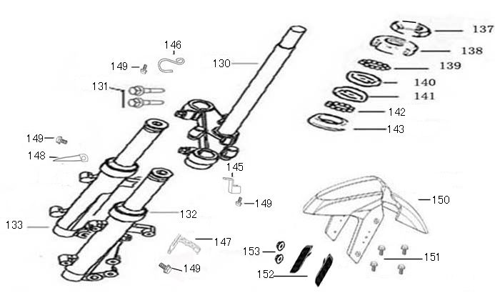 Fourche avant AGM R8 mat anthracite mat