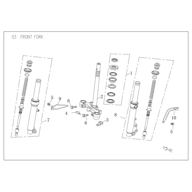 Fourche avant Agm Vx50 plus