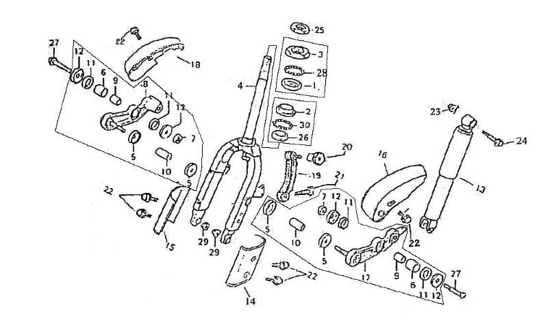 Fourche avant Iva Roma 125cc