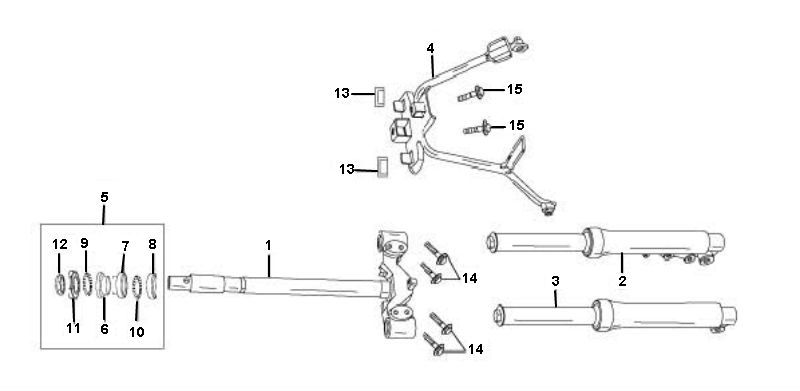 Fourche avant Sachs 49er 4 temps