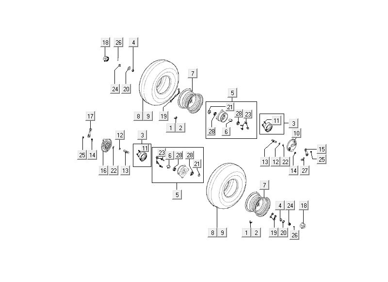Roue avant Kymco MXU 50