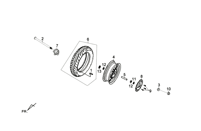 Roue avant Sym Fiddle III Matt Black