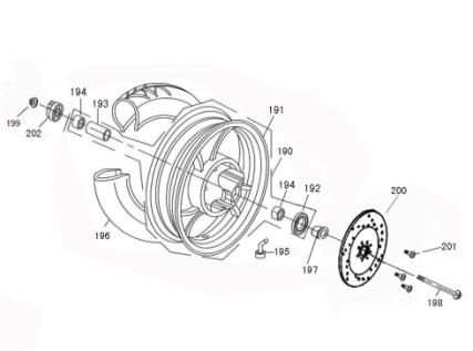 Roue avant Benzhou ZN50QT-36 noire