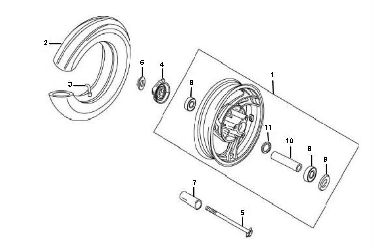 Roue avant Berini Speedy 4 temps