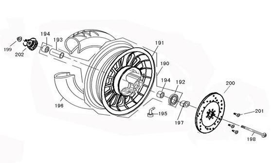 Roue avant China Joy marron
