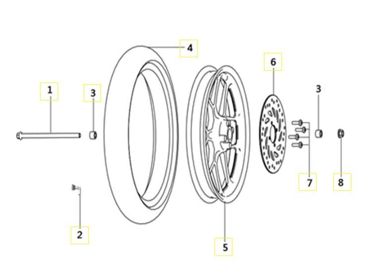 Roue avant Goccia GEV2000-Voorwiel Goccia GEV2000