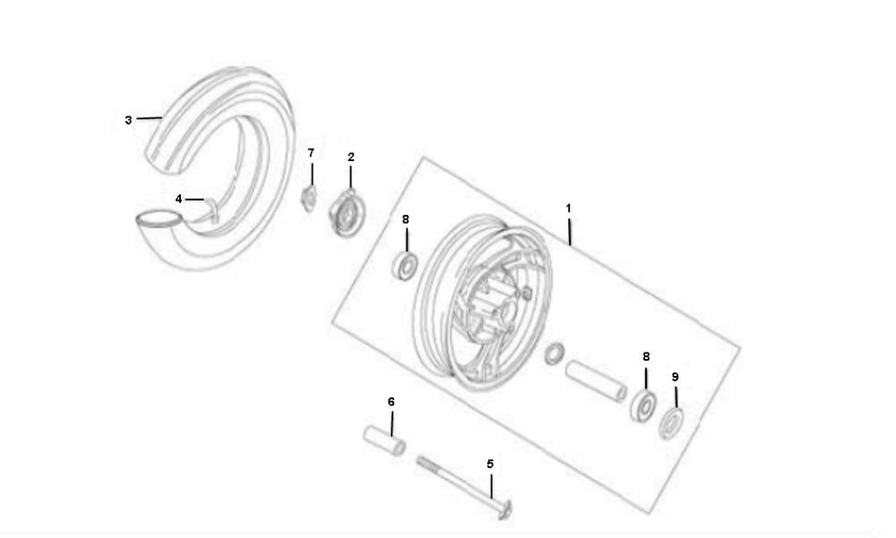 Roue avant Rover Fun 4 temps
