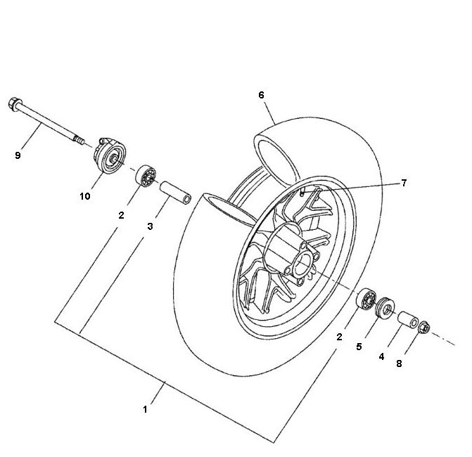 Roue avant Yamaha Bw's 2 temps