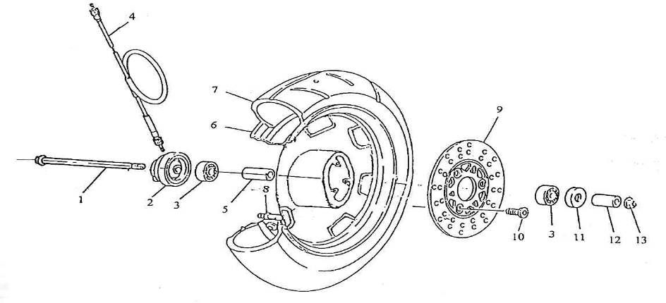 Roue avant Znen Grand Retro 125cc